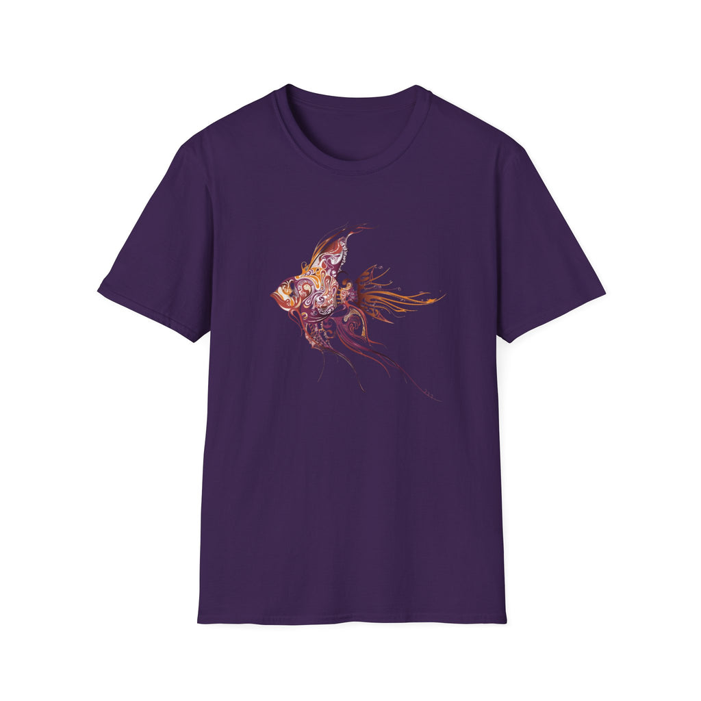 Purple Fish Art Shirt Printify
