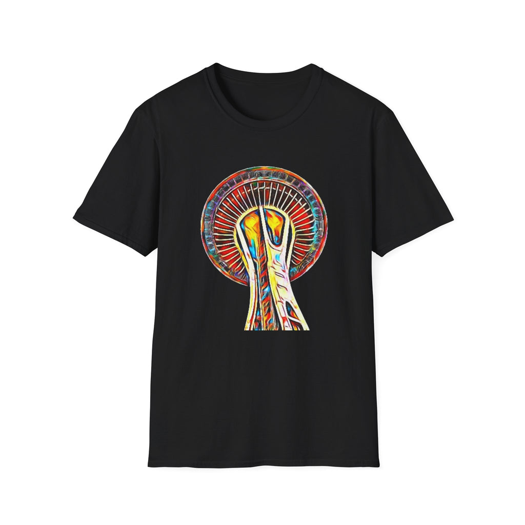 Space Needle Rainbow Shirt Printify