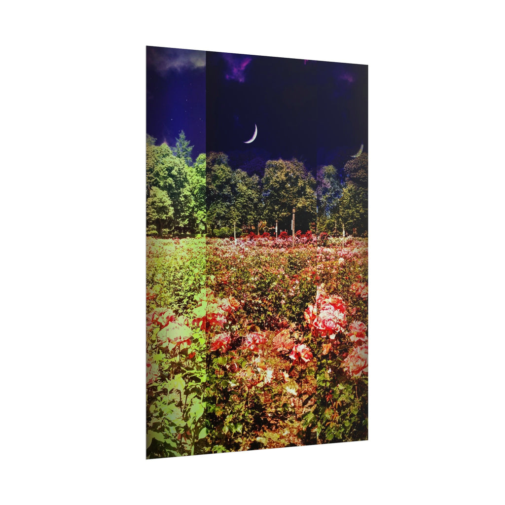 Moon and Roses Poster