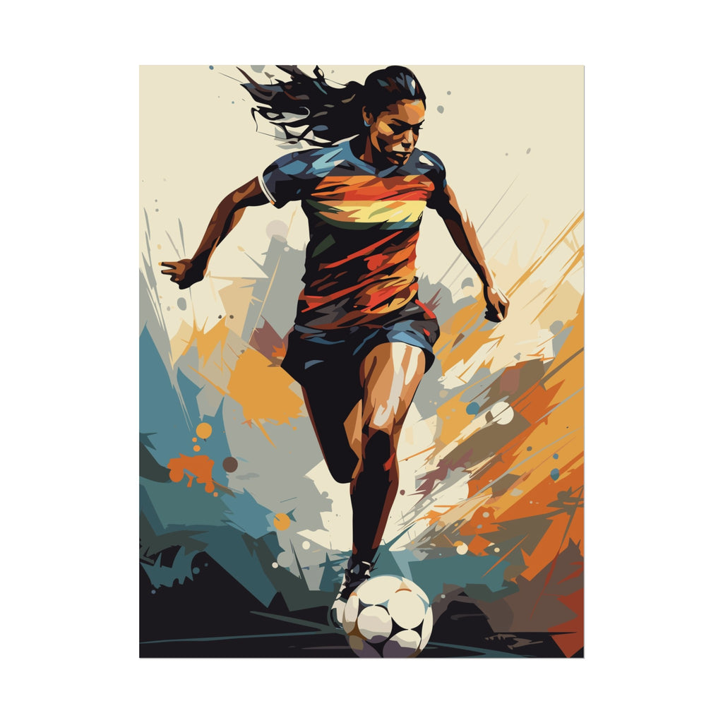 Women's Soccer Art Poster Printify