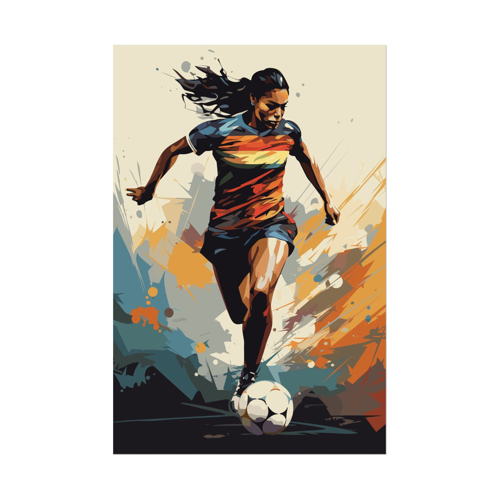 Women's Soccer Art Poster Printify